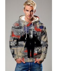 Vintage Poster Style Fashion Trump Presidential Memorial Hoodie
