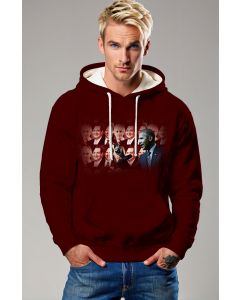 Vintage Bold Red Obama Portrait Print Presidential Memorial Comfortable Hoodie
