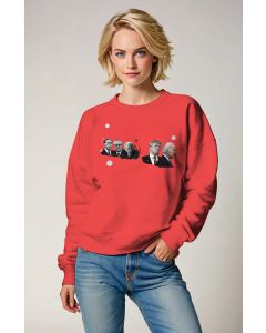 Red Comfy Cute Presidential Character Sweatshirt