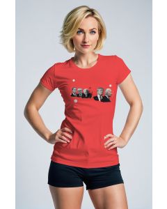 Cute Presidential Portrait Print Sticker Red TShirt