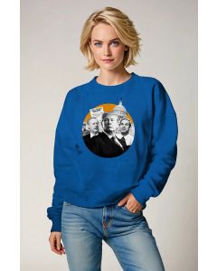 Trump Portrait Blue Presidential Memorial Sweater
