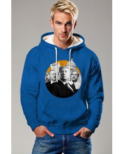 Stylish Blue Presidential Portrait Hoodie