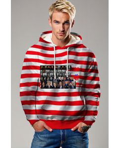 Presidential Memorial Hoodie Red Unisex Comfortable Loose Fit