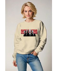 Presidential Portraits Yellow Crewneck Sweatshirt