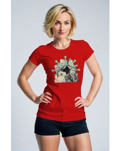 Bold Red Presidential Memorial Portrait Print Loose Fit TShirt