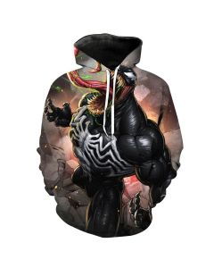 Black Venom Spiderman Se Hoodie Black