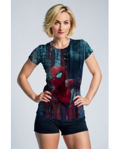 Dark Blue Tech‑City Spider T‑Shirt