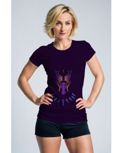 Black Panther T-Shirt – Futuristic Glow Purple