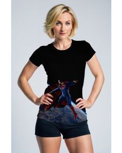 Skywatch Symbol Tee – Superman Over Earth Minimal T-Shirt