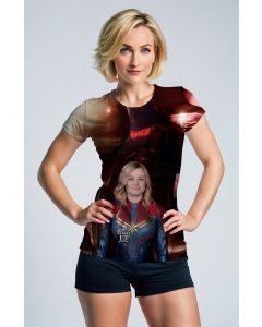 Captain Marvel Blue & Red T-Shirt