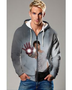 Gray Iron Legend Zip-Up Hoodie – From Genius to Hero