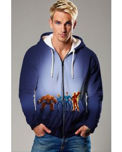 Fantastic Four (Reboot 2005) Team Heroes Zip-Up Hoodie