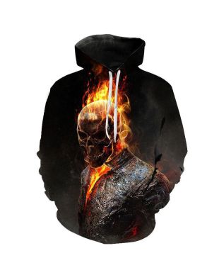 Movie Ghost Rider Pullov Hoodie Everyday Wear Unisex