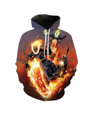Movie Ghost Rider Pullov Hoodie Urban Style Comfort Wear