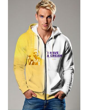 Independence Day American Dream Martin Luther King Full Print Zip Hoodies