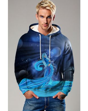 Aquarius Starlight Blue Unisex Hoodie