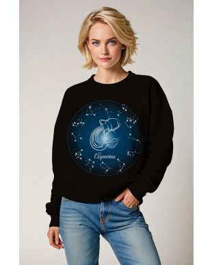 Aquarius Starry Sky Blue Unisex Sweatshirt