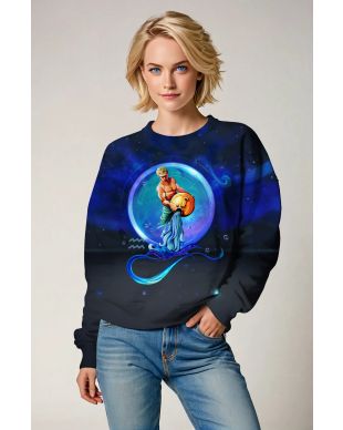 Mystic Blue Universe Aquarius Unisex Sweatshirts
