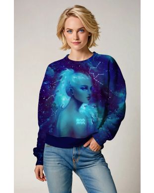 Helen Aquarius Myth Starry Sky Blue Unisex Sweatshirt