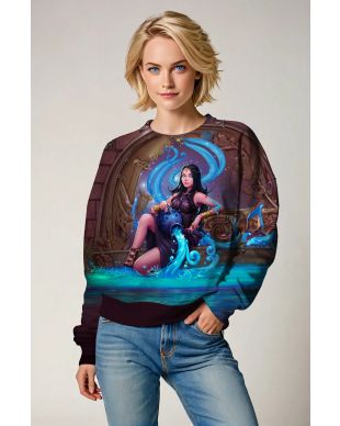 Aquarius Myth Waterfall Unisex Purple Sweatshirt