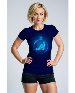 Aquarius Inspired Unisex T-shirts with Hercules and Sparkling Stars Design in Blue