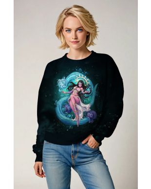 Aquarius Goddess Myth Unisex Green Sweatshirt