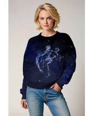Aquarius Starlight Guardian Unisex Sweatshirt in Blue