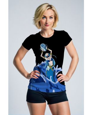 Alcmene Greek Goddess Aquarius Leap Unisex T-Shirts in Black
