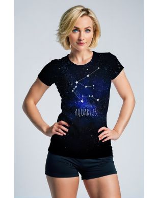 Aquarius Starlight Unisex T-Shirts in Purple