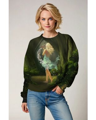 Aquarius Goddess Green Forest Unisex Sweatshirt