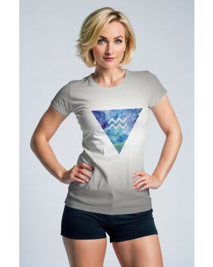 Aquarius Nebula Symbol Unisex Grey T-Shirts