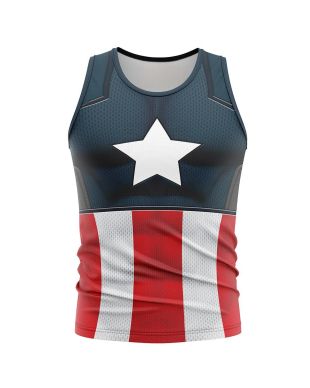 Captain America Cosplay Marvel Tank Top