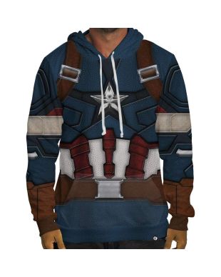 Captain America Marvel Inspired Hoodie Comfort Wear Streetwear