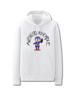 Captain America Solid Color Captain Amer Marvel Inspired Hoodie Solid