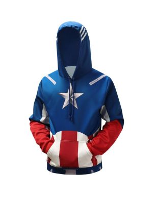 Captain America Movie Marvel Inspired Hoodie