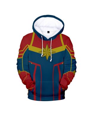 Marvel Carol Danvers Pullover Marvel Inspired Hoodie Streetwear