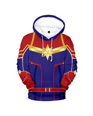 Marvel Carol Danvers Pullover Marvel Inspired Hoodie Everyday Wear