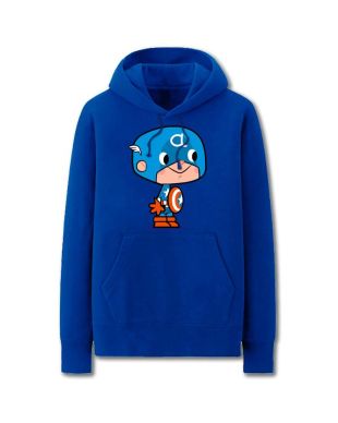 Solid Color CaptainAmerica Icon Cute Cartoon Style America Icon Cute Cartoo Hoodie Solid