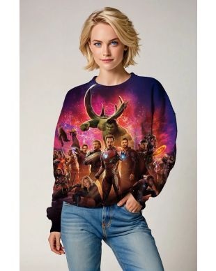 Dark Red Avengers Infinity War Crewneck Sweatshirt