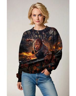 Urban Survival Sweatshirt – Dark Black & Fiery Orange