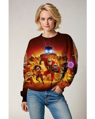 The Incredibles Family Action Sweatshirt – Dark Brown