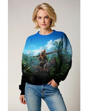 Blue Jungle Warrior Graphic Sweatshirt