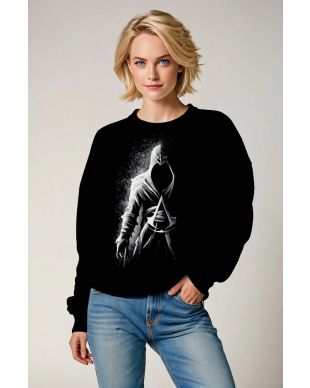 Black Assassin Warrior Graphic Sweatshirt