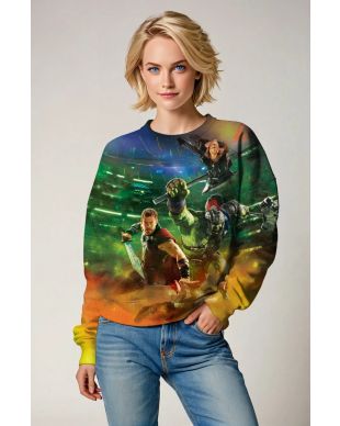 Green Thor & Hulk Battle Sweatshirt