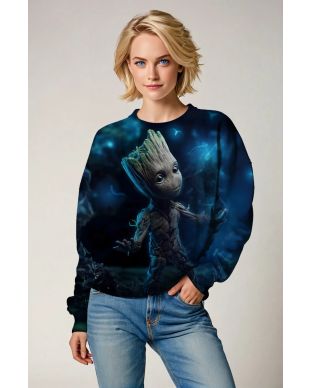 Dark Blue Baby Groot Sweatshirt