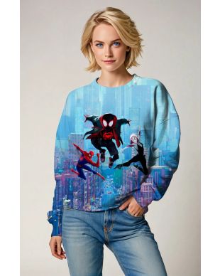 Light Blue Spider‑Verse Sweatshirt