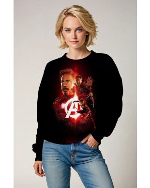 Black Avengers Heroic Team Graphic Sweatshirt