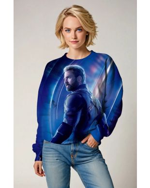 Blue Captain America Avengers Sweatshirt