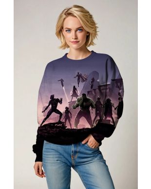 Dark Purple Avengers Silhouette Sweatshirt