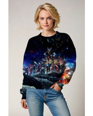 Dark Blue Avengers Galactic Battle Sweatshirt
